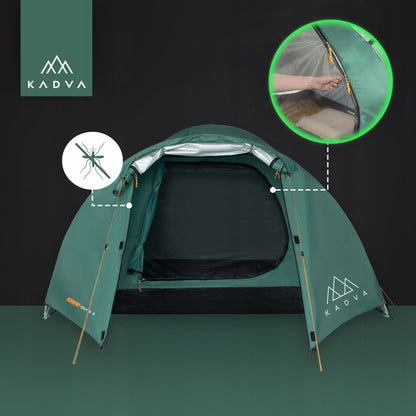 Turistinė palapinė KADVA CAMPdome 4 – 4 asmenims su prieangiu