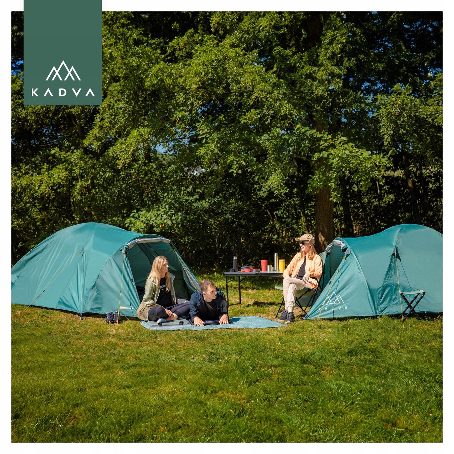 Turistinė palapinė KADVA CAMPdome 4 – 4 asmenims su prieangiu