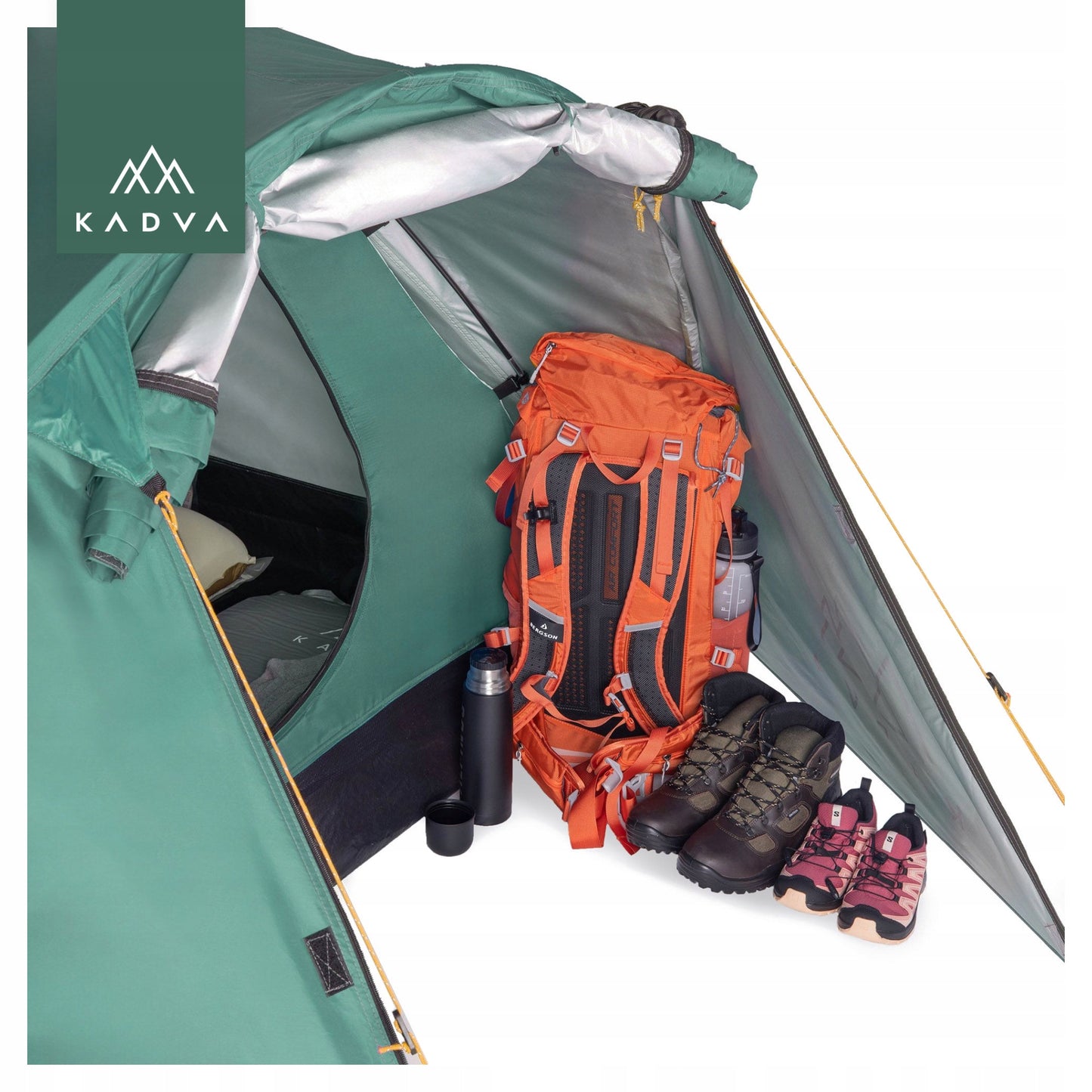 Turistinė palapinė KADVA CAMPdome 4 – 4 asmenims su prieangiu