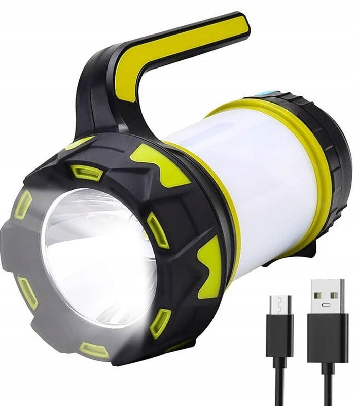 Galingas LED stovyklavimo žibintas EXSMART – prožektorius, kempingo lempa ir Power Bank