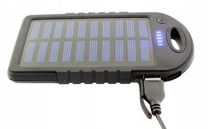 Saulės energijos Powerbank Survivor Power Mini 5000 mAh su žibintuvėliu