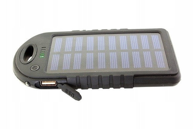 Saulės energijos Powerbank Survivor Power Mini 5000 mAh su žibintuvėliu
