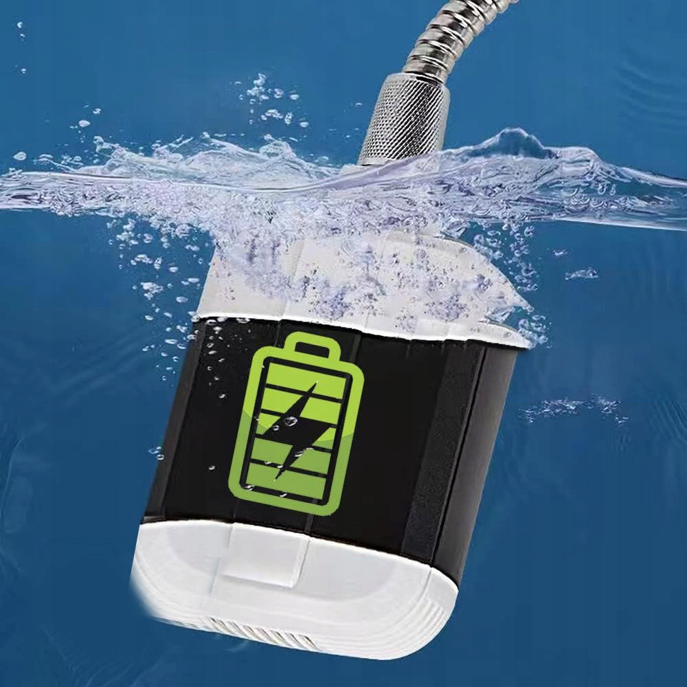 Turistinis nešiojamas dušas su elektrine pompa 2200 mAh ir USB įkrovimu
