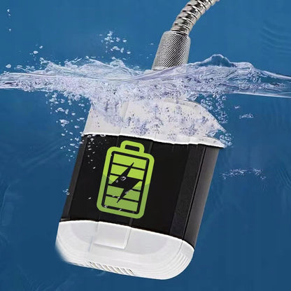 Turistinis nešiojamas dušas su elektrine pompa 2200 mAh ir USB įkrovimu