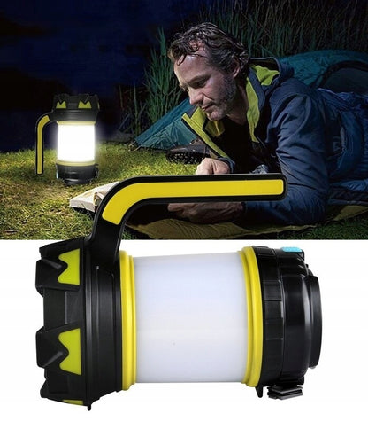 Galingas LED stovyklavimo žibintas EXSMART – prožektorius, kempingo lempa ir Power Bank