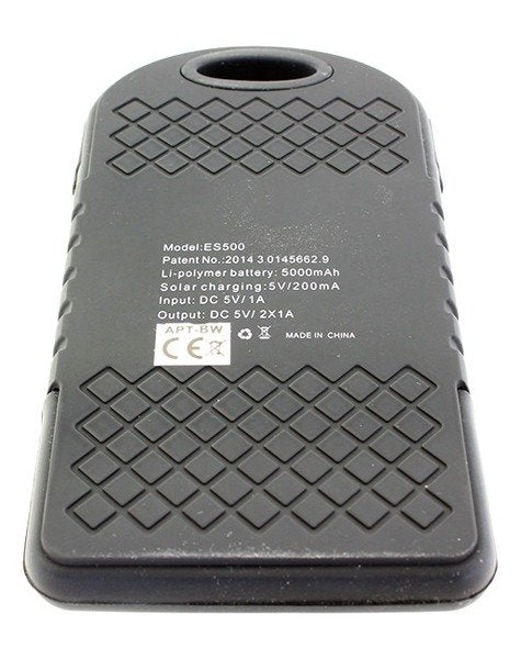 Saulės energijos Powerbank Survivor Power Mini 5000 mAh su žibintuvėliu