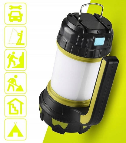 Galingas LED stovyklavimo žibintas EXSMART – prožektorius, kempingo lempa ir Power Bank