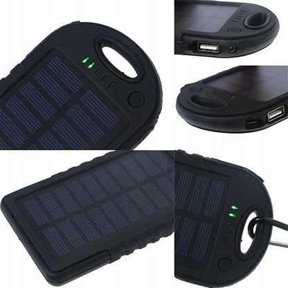 Saulės energijos Powerbank Survivor Power Mini 5000 mAh su žibintuvėliu