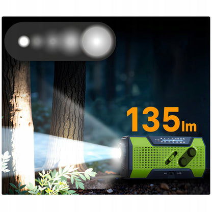 Saulės energijos avarinis radijas Survivor Signal Pro su Powerbank, SOS ir žibintuvėliu
