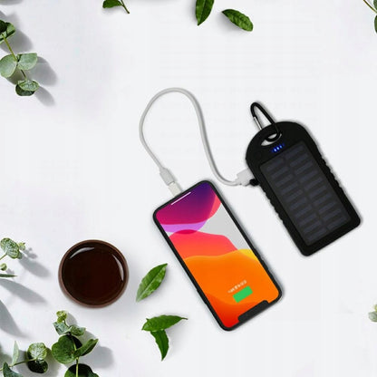 Saulės energijos Powerbank Survivor Power Mini 5000 mAh su žibintuvėliu
