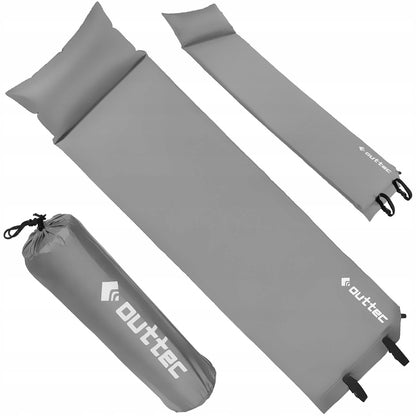Savaime prisipučiantis turistinis kilimėlis su pagalve Outtec 186 × 53 × 2,5 cm