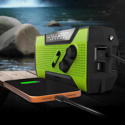 Saulės energijos avarinis radijas Survivor Signal Pro su Powerbank, SOS ir žibintuvėliu