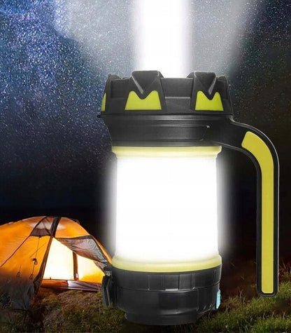 Galingas LED stovyklavimo žibintas EXSMART – prožektorius, kempingo lempa ir Power Bank