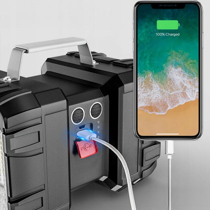 Galingas LED prožektorius 40W su Power Bank – dvipusis įkraunamas stovyklavimo žibintas