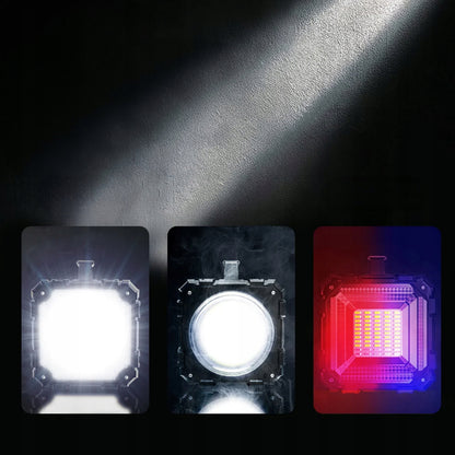Galingas LED prožektorius 40W su Power Bank – dvipusis įkraunamas stovyklavimo žibintas