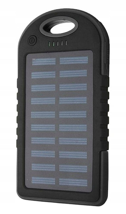Saulės energijos Powerbank Survivor Power Mini 5000 mAh su žibintuvėliu