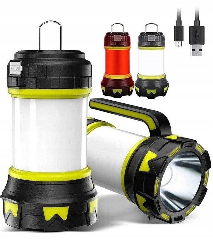 Galingas LED stovyklavimo žibintas EXSMART – prožektorius, kempingo lempa ir Power Bank