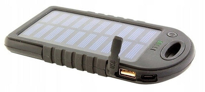 Saulės energijos Powerbank Survivor Power Mini 5000 mAh su žibintuvėliu